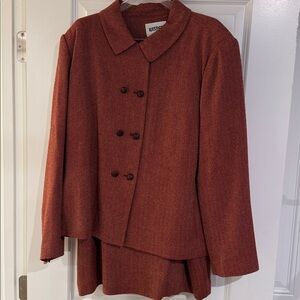 Kasper Rust Double-Breasted Jacket